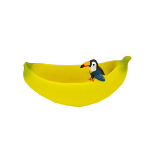 レジンミニチュアポット バナナポット オオハシ 南国 鳥 鉢