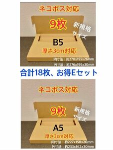 ★ Eセット新商品新規格B5:9枚・A5:9枚ネコポス対応合計18枚