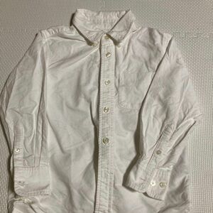 無印良品　ネルシャツ　白　110cm