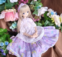 アゾン４５用の服AF289（ｈ・紫ドレス）ＭＤＤ・ＤＤＰ・オビツ５０にも_画像3