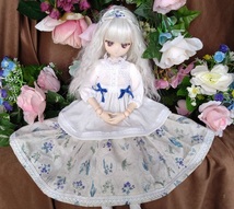 アゾン４５用の服AF286（ｈ・植物青）ＭＤＤ・ＤＤＰ・オビツ５０にも_画像2