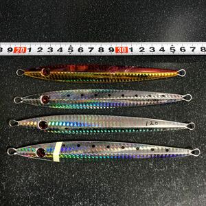 マルシン漁具　フォーエッジ　シャギー　120g×4 オフショアジギング　中古品