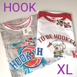 最終値下げ★NEW★HOOK・フック★メンズトップス・ユニセックス・半袖・Tシャツ・カットソー・大きめ・XL・ゆったり