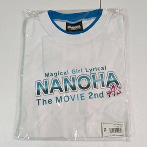 魔法少女リリカルなのは The MOVIE 2nd A’s 劇場グッズ タイトルロゴ Tシャツ ホワイト フリーサイズ