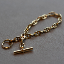 HERMES Chaine d'Ancre Bracelet TPM / 18K YG / 26コマ シェーヌダンクル / イエローゴールド ブレスレット_画像2