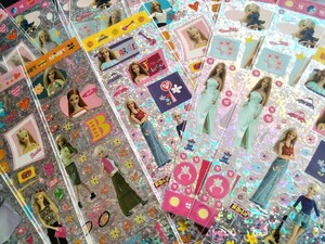 当時物 日本製 バービー キャラクター アクセサリー キラキラシール 未使用 16pセット !! ☆ バンダイ ☆ BARBIE Sticker Fashion items