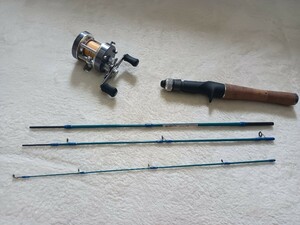 ズームサファリ464lw300lベイトフィネスリールセット渓流ベイトライトソルトバス中古美品peヤマメメバルアジングトラウトパックロッド