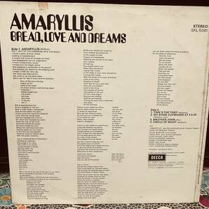 レア盤 Amaryllis/Bread, Love and Dreams UKオリジナルVG/EXの画像2