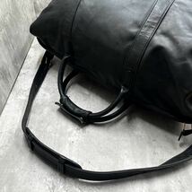 【大容量/美品】1円 OLD COACH オールドコーチ ボストンバッグ ショルダー ハンド 2way レザー 斜め掛け メンズ ビジネス ブラック_画像7