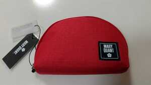  Mary Quant * lip Stop light round pouch red * tag equipped 