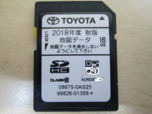 ★★ (中古） トヨタ純正 SDナビ地図データーSDカード NSZT-W64用 2018年★★