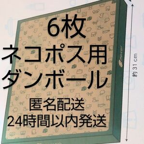 匿名配送●6枚　ネコポス用ダンボール箱　DAISO 防水　24時間以内発送