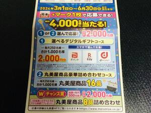 大量当選！懸賞応募★選べるデジタルポイント2,000円分・丸美屋商品16品が当たる★Wチャンスあり・ハガキ付き