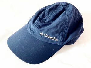 美品☆Columbia コロンビア XU0155TECH SHADE II HATテックシェイドIIハット キャップ ナイロンキャップ　ネイビー