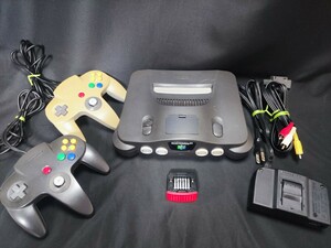 ニンテンドー64 Nintendo コントローラー２個 メモリー拡張パック N64 ブラック ジャンク扱い