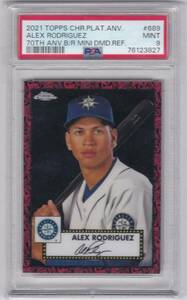 5枚限定! ALEX RODRIGUEZ (MARINERS) 2021 TOPPS CHROME PLATINUM ANNIVERSARY BLACK RED MINI DIAMOND REFRACTOR (#/5)