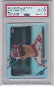 PSA10! KIMI RAIKKONEN (ALFA ROMEO) 2021 TOPPS CHROME FORMULA 1 F1 IMAGE VARIATION SP