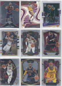 9枚セット! LEBRON JAMES (CAVALIERS/HEAT/LAKERS) PANINI BASKETBALL CARDS