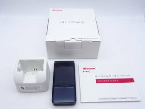 HE-444◆docomo ドコモ arrows ケータイ ベーシック F-41C 8GB ネイビー 中古品