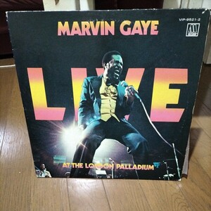 ソウル国内中古盤レコード　マーヴィンゲイ　Live at the Palladium ライブ２枚組　解説付き　Marvin Gaye LP