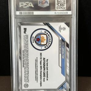 【PSA10 状態完璧】 2021-22 Topps Chrome UCL Orange Lava Refractor Jack Grealish ジャック・グリーリッシュ AUTO 直筆サインの画像2