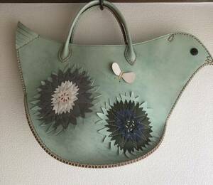 とてもレア♪貴重♪ミナペルホネン　mina perhonen トリバッグ　tori bag トートバック　レザー 革　鳥