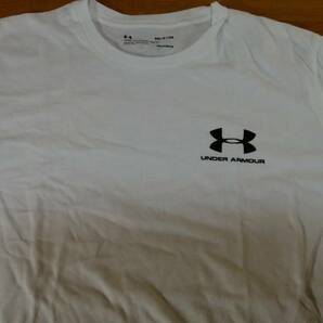 UNDER ARMOUR アンダーアーマー Tシャツ SIZE:SM 白 送料215円～の画像3