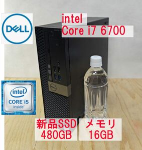 intel Core i7 6700 メモリ16GB 新品SSD480GB