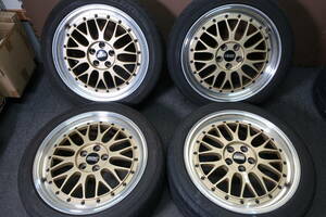 BBS LM090　17インチ　7.5J +48 PCD100 5穴　ハブ56 ゴールド　室内保管