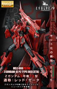 未組立新品 MG 1/100 ゼータガンダム3号機P2型 レッドゼータ　ガンダムイボルブ　プレミアムバンダイ限定