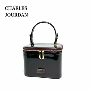 ☆美品☆ CHARLES JOURDAN シャルルジョルダン スクエア型 バニティバッグ ハンドバッグ