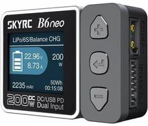 【即決価格】SkyRC社製『B6neo』 200W多機能充電器 XT60+Type-C入力 1S~6Sバランスチャージャー 放電器 NiMH NiCD LiHV NiCd Li-ion _画像1