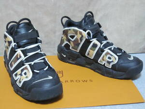 NIKE AIR MORE UPTEMPO ナイキ スニーカー CJ6122-001 サイズ２７，５cm ブラック×迷彩柄 黒 