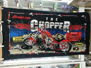 長期保管 未使用 Snap-on スナップオン バスタオル ビーチタオル バイク “THE CHOPPER” 【1】