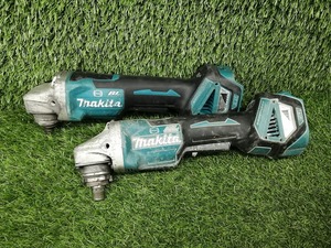 中古 ジャンク 部品取り マキタ makita 18V 125mm充電式ディスクグラインダ パドルスイッチ GA518DZ 2台