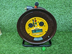 未使用品 日動工業 屋内型 三相200V 漏電保護専用ブレーカー付 ロック(引掛)式 コードリール 電工ドラム 20m ED-EB320FL-20A