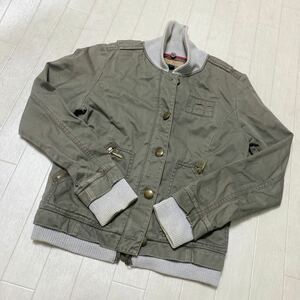 3868☆ TOMMY JEANS トミージーンズ トップス アウター ブルゾン ジャンパー レディース S グリーン