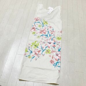 3871☆ 新品タグ付きHANAE MORI ハナエモリ 小物 エプロン 前掛け レディース アイボリー 花柄の画像1