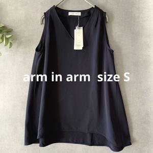  new goods *arm in arm largish S no sleeve flair tops long height 