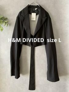 【新品未使用】H&M DIVIDED ハート形カットアウトジャケット 黒