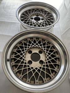 当時物 スピードスター SSR-FM フォミュラーメッシュ シャンパンゴールド16×8J 4H-114.3 ＥＴ＋16付近（計測値 ）2本 屋内保管品　旧車 