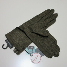 手袋/UV手袋【AtsukoMatano】マタノアツコUV手袋/ネコ 日本製/麻100%/カーキ_画像3