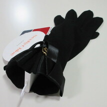 レディースUV手袋【SeeByChioe】シーバイクロエUV手袋 温度調節素材 リボン チャーム付き/黒_画像4