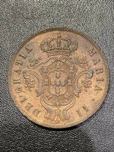 ポルトガル　1843 20reis 銅貨 硬貨 古銭