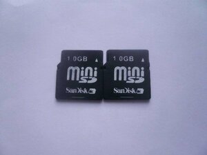 SanDisk　miniSDカード　1GB　2枚