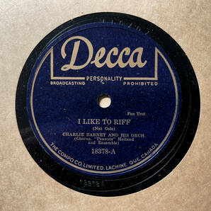 『CHARLIE BARNET』米盤 x13枚セット SP盤 MERCURY APOLLO DECCA 10inch 78rpm JAZZ カナダ盤の画像7