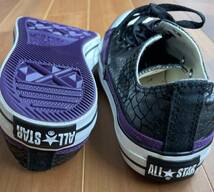 コンバースオールスターローカット/Converse All STAR/表記サイズ7 1/2/黒×紫/概ね良品/保管起因汚れ有り_画像6