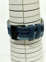 【稼働品】DIESEL ディーゼル アイアンサイド DZ4397 メンズ腕時計 アナログ デニムストラップ ブルージーンズ_画像5