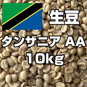 【コーヒー生豆】キリマンジャロ　タンザニア AA 10kg　 ※送料無料