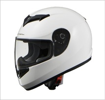 フルフェイスヘルメット　 STRAX SF-12　ホワイト　L(59～60cm未満)サイズ　STRAX SF-12 WH L リード工業_画像1